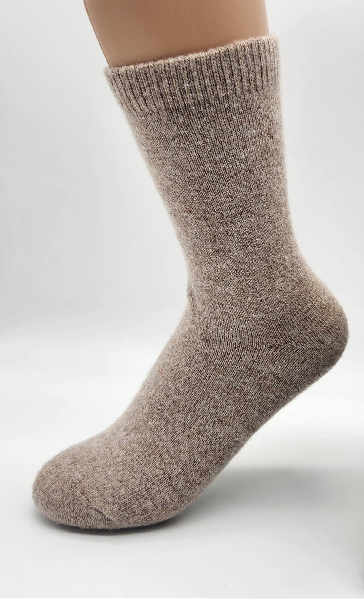 Cashmere Wool Blend Socks: Cocoa Brown