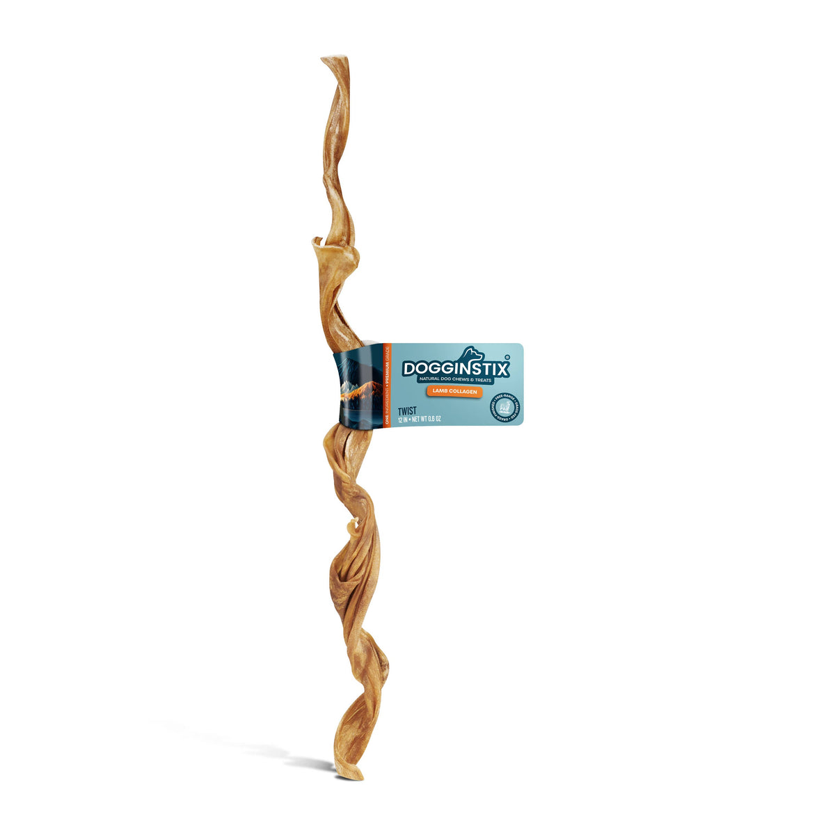 Dog Treat: Lamb Collagen Twist Straw 12"