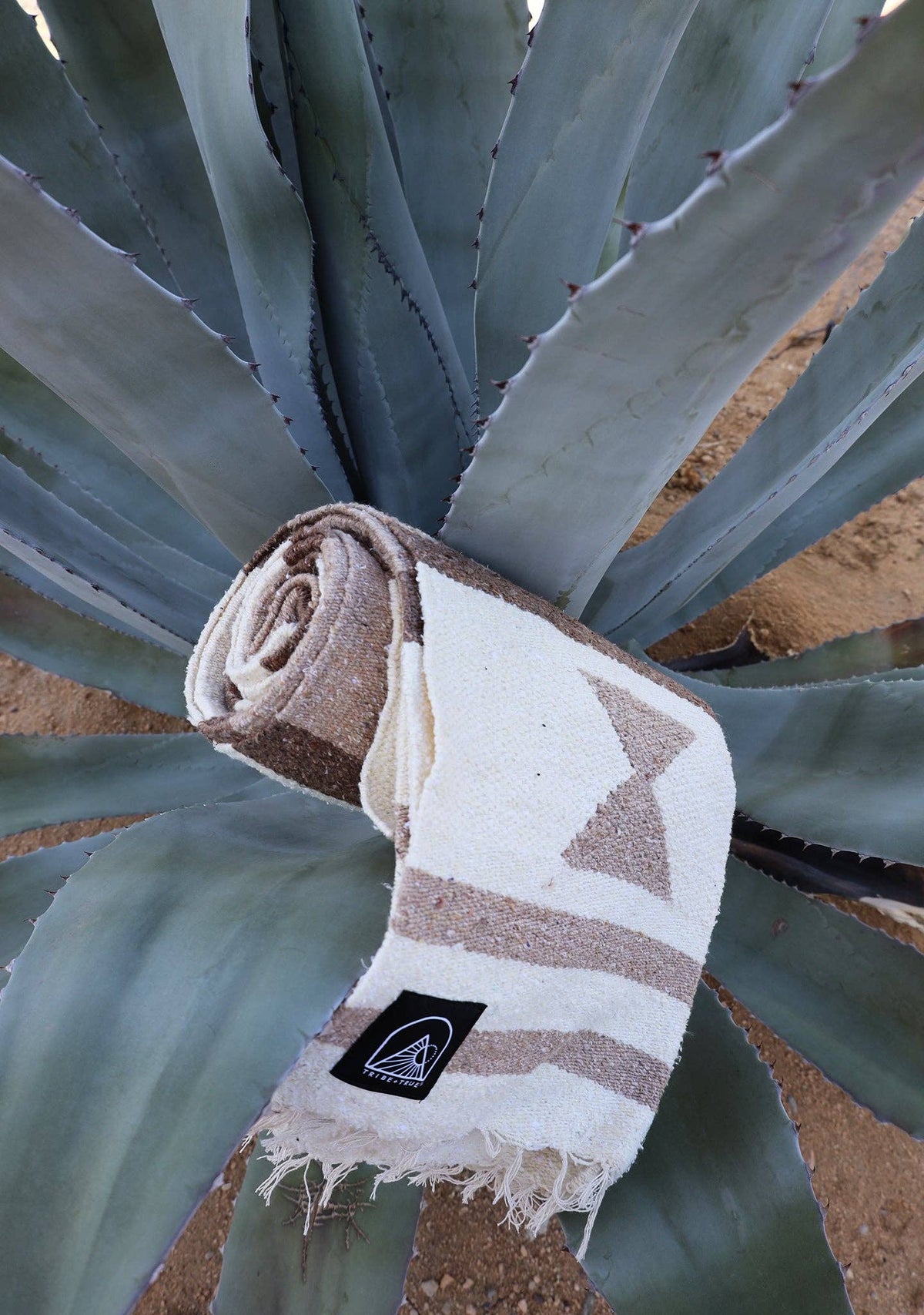 Sandstone Lines Handwoven Blanket