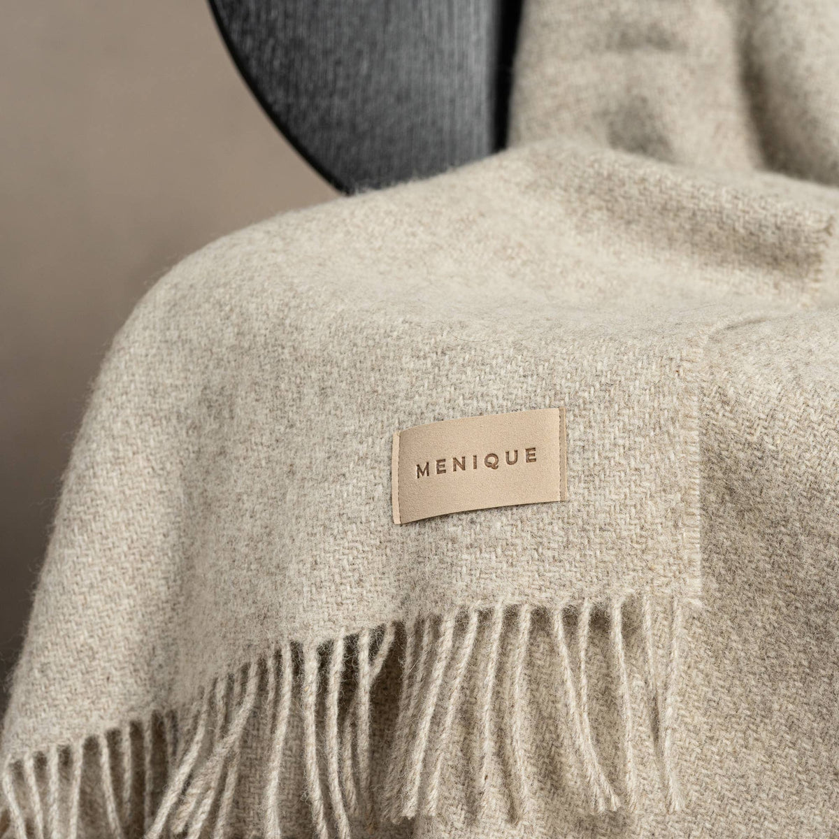 Pure Wool Blanket Milan: Dark gray / 125x180
