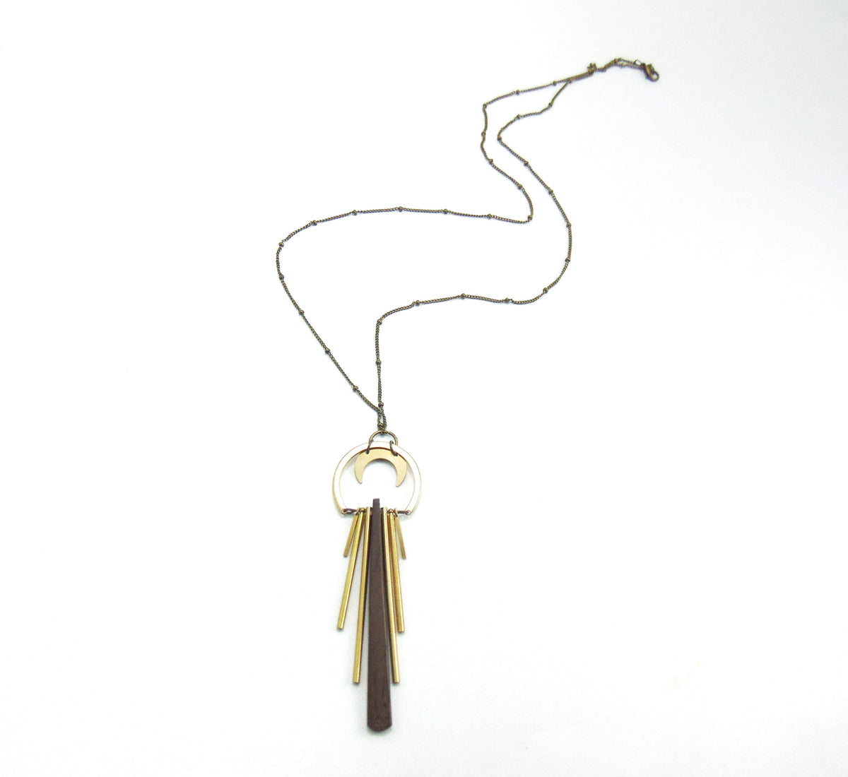 Boho Wood Geometric Necklace