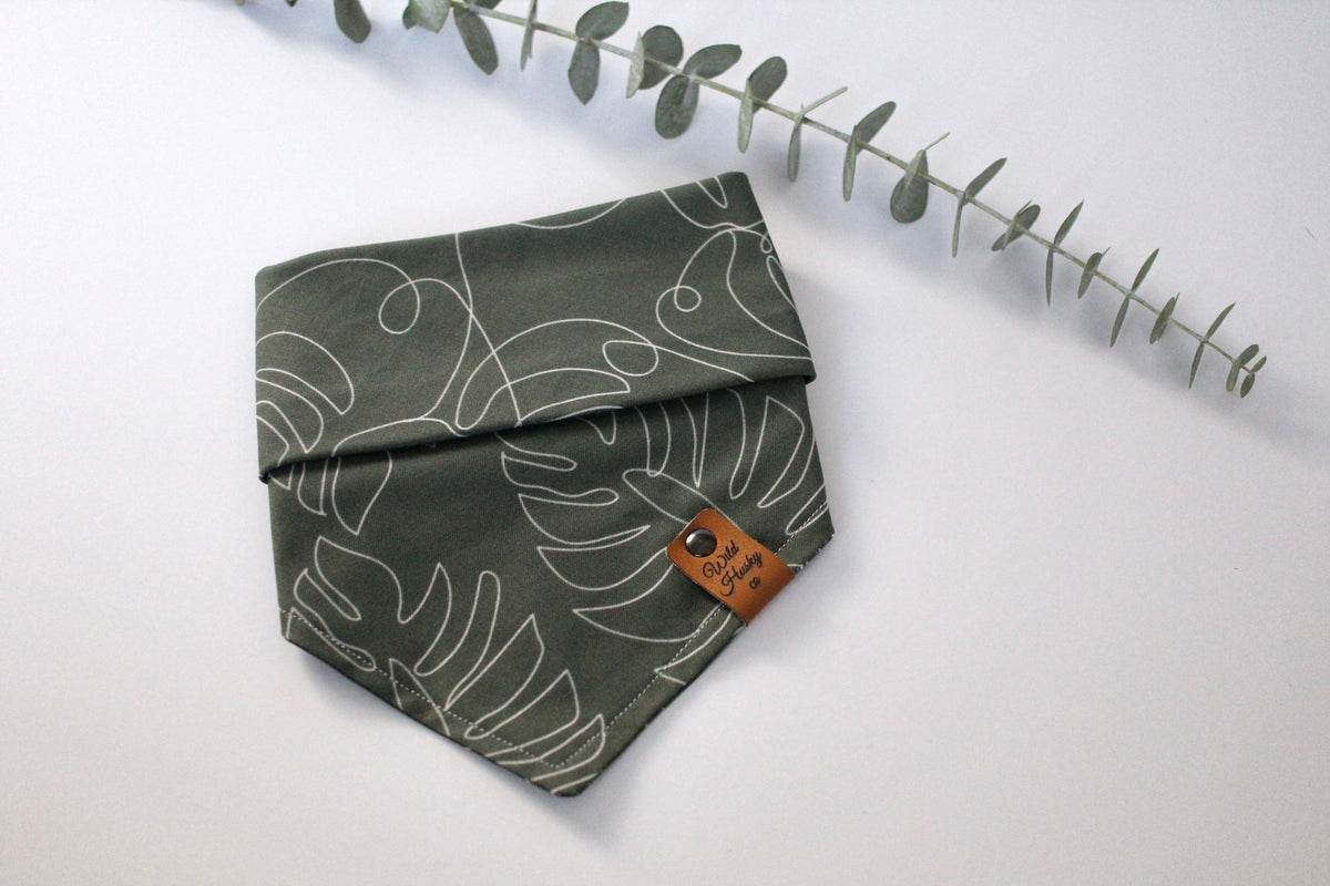 Monstera | Dog Bandana: Various Sizes