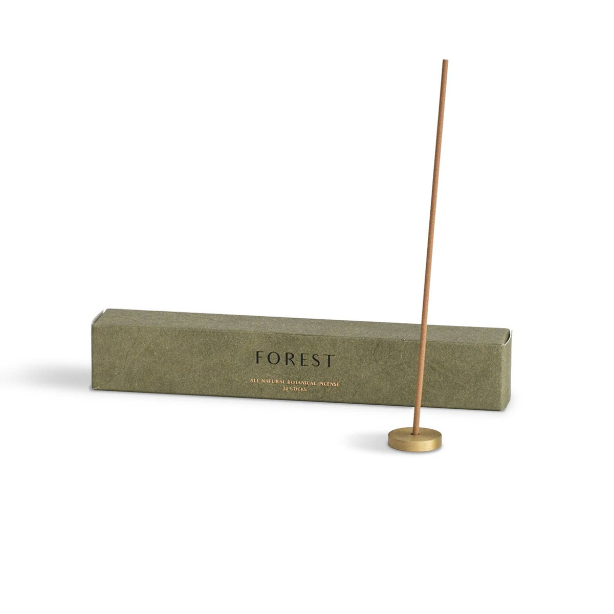 Aged Indian Sandalwood Incense Stick Set w Brass Holder