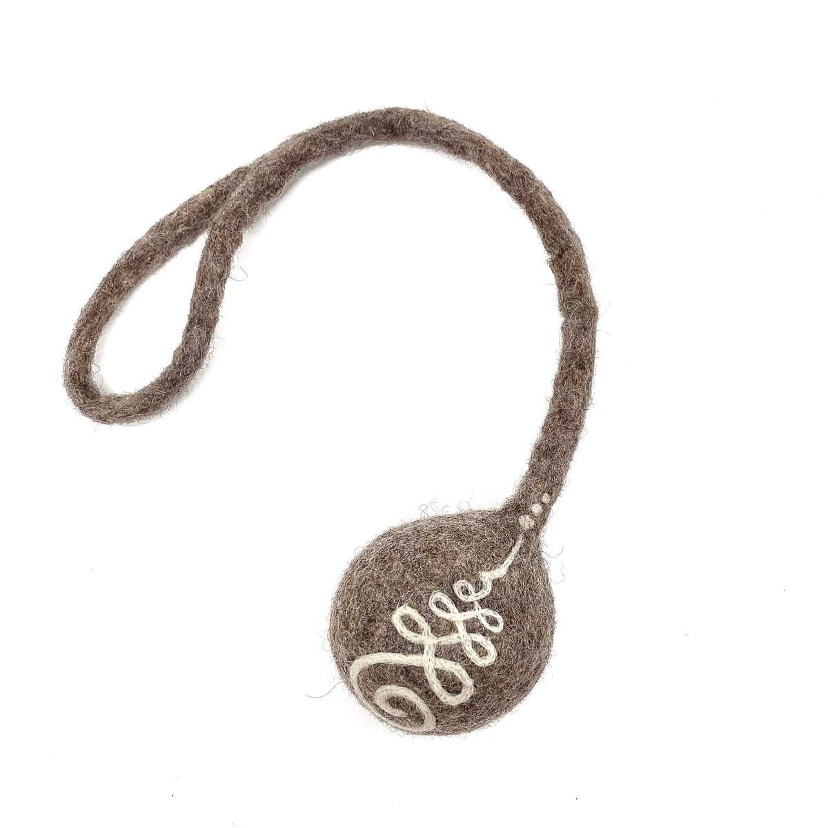 Unalome Rope Ball - Handmade All-Natural Wool Dog Toy
