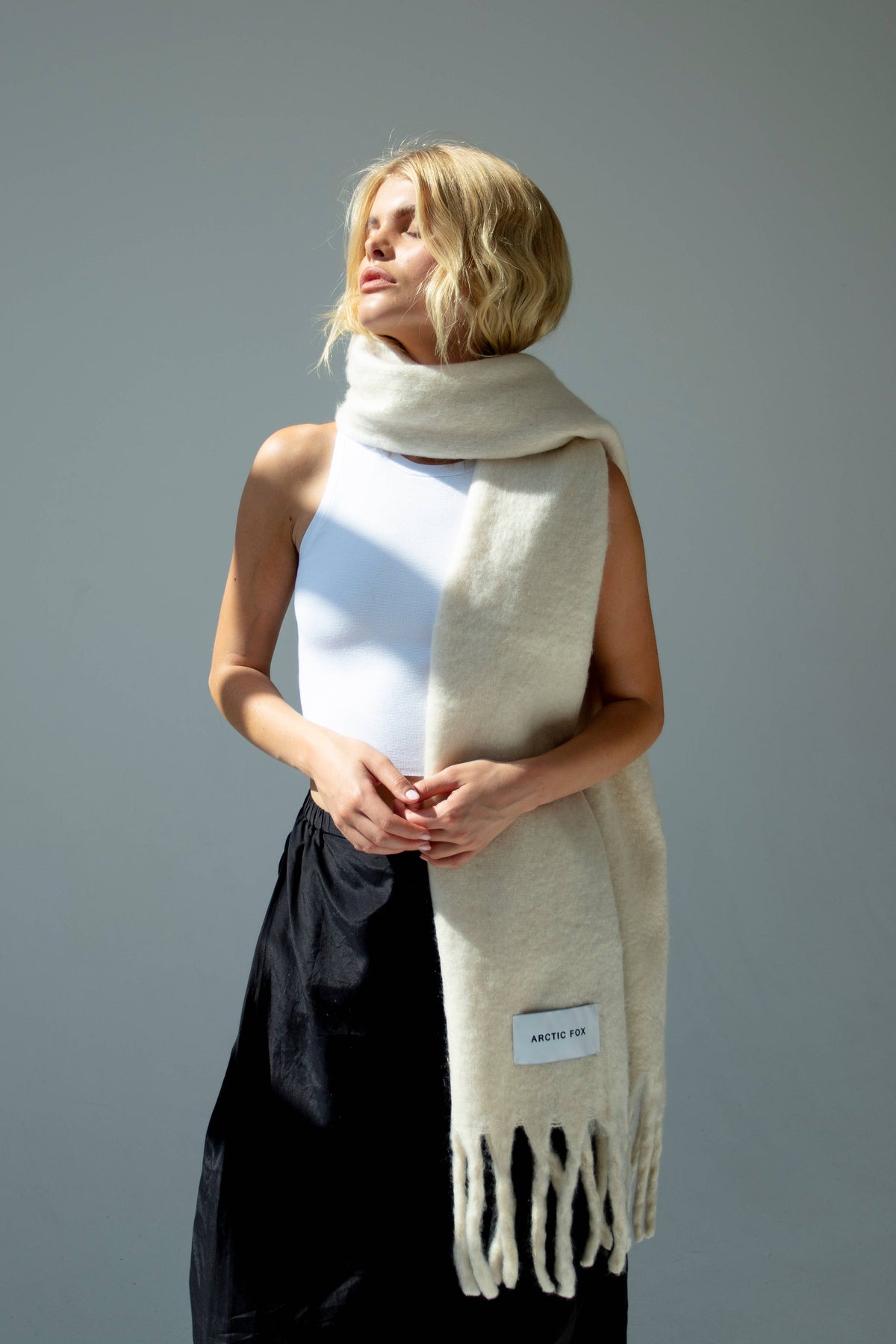 The Reykjavik Scarf - 100% Recycled - Rice White