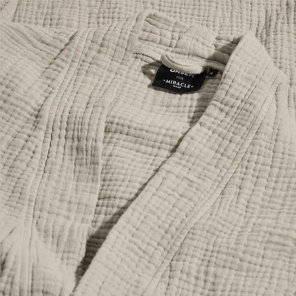 Antimicrobial Gauze Robe: Oatmeal / Medium