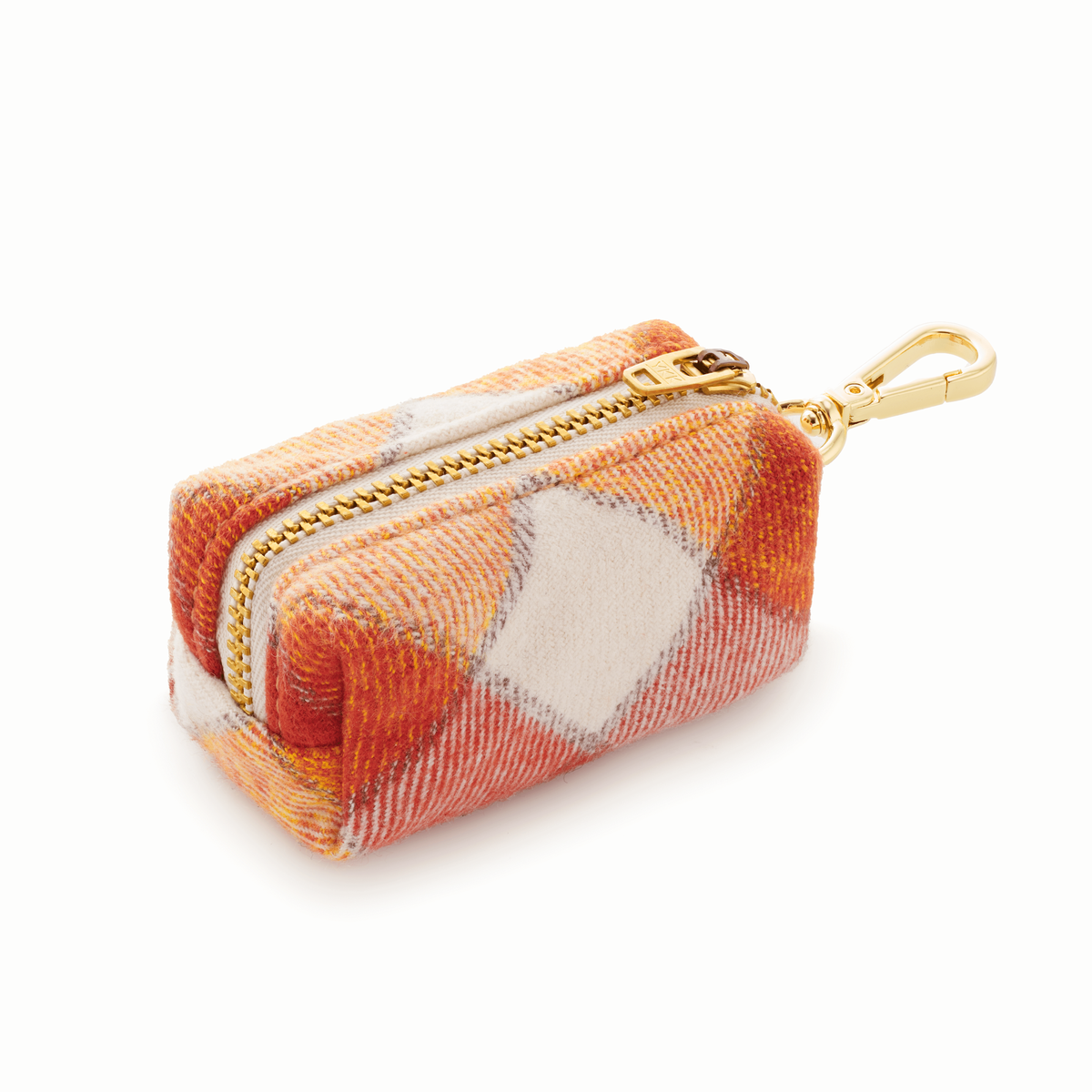 Pumpkin Spice Plaid Flannel Waste Bag Holder