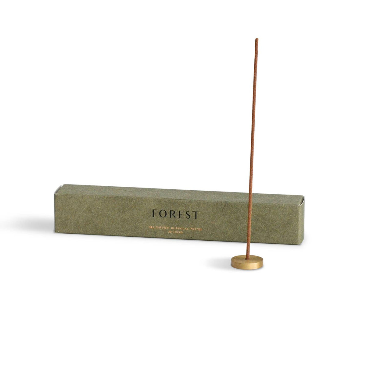 White Sage Japanese Incense Stick Set w Brass Holder