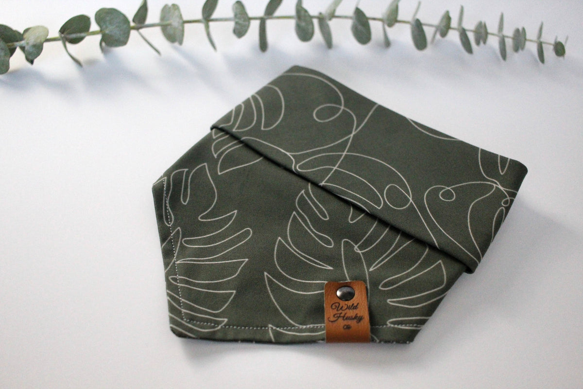 Monstera | Dog Bandana: Various Sizes