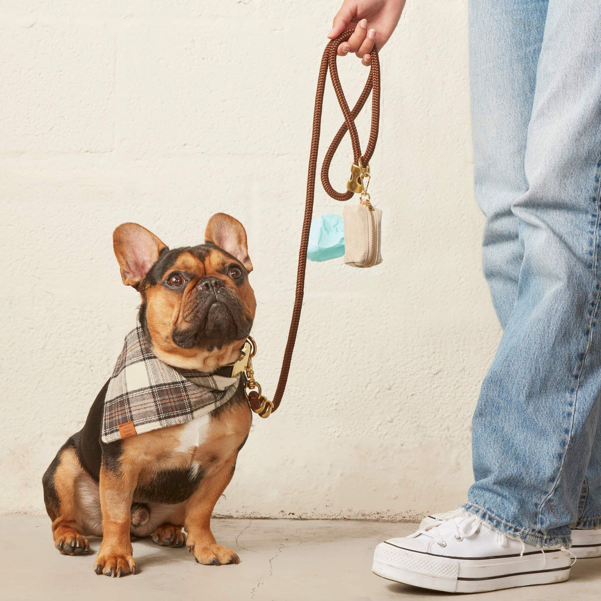 Sand Waxed Canvas Waste Bag Dispenser