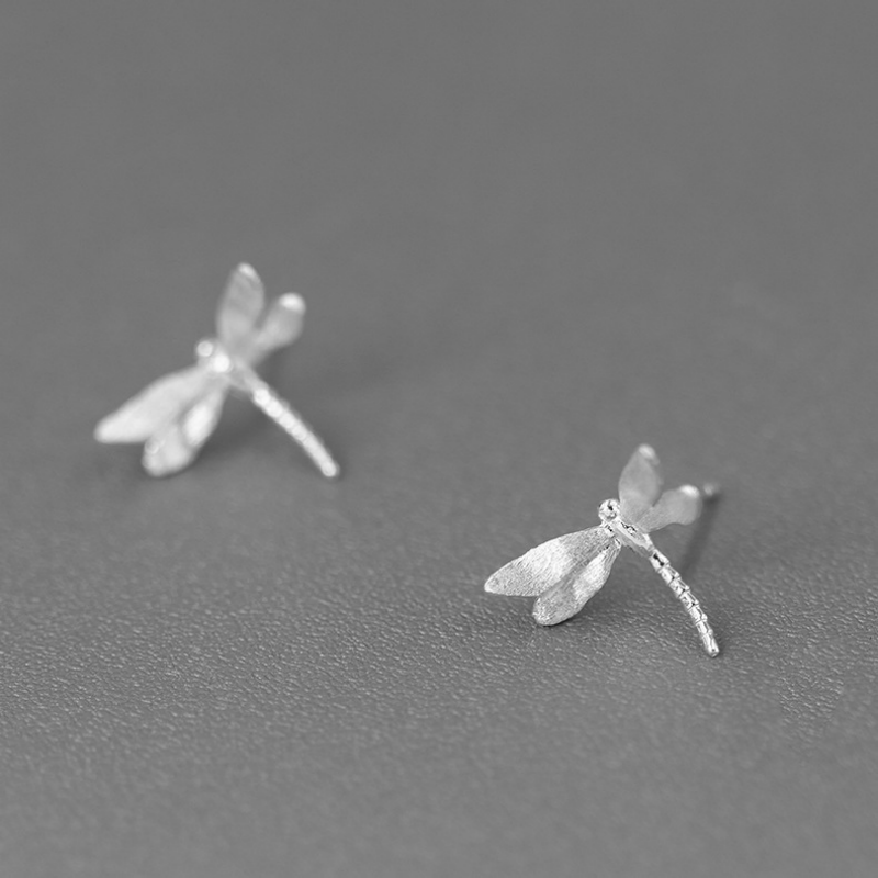 Minimalist Dragonfly Stud Earrings
