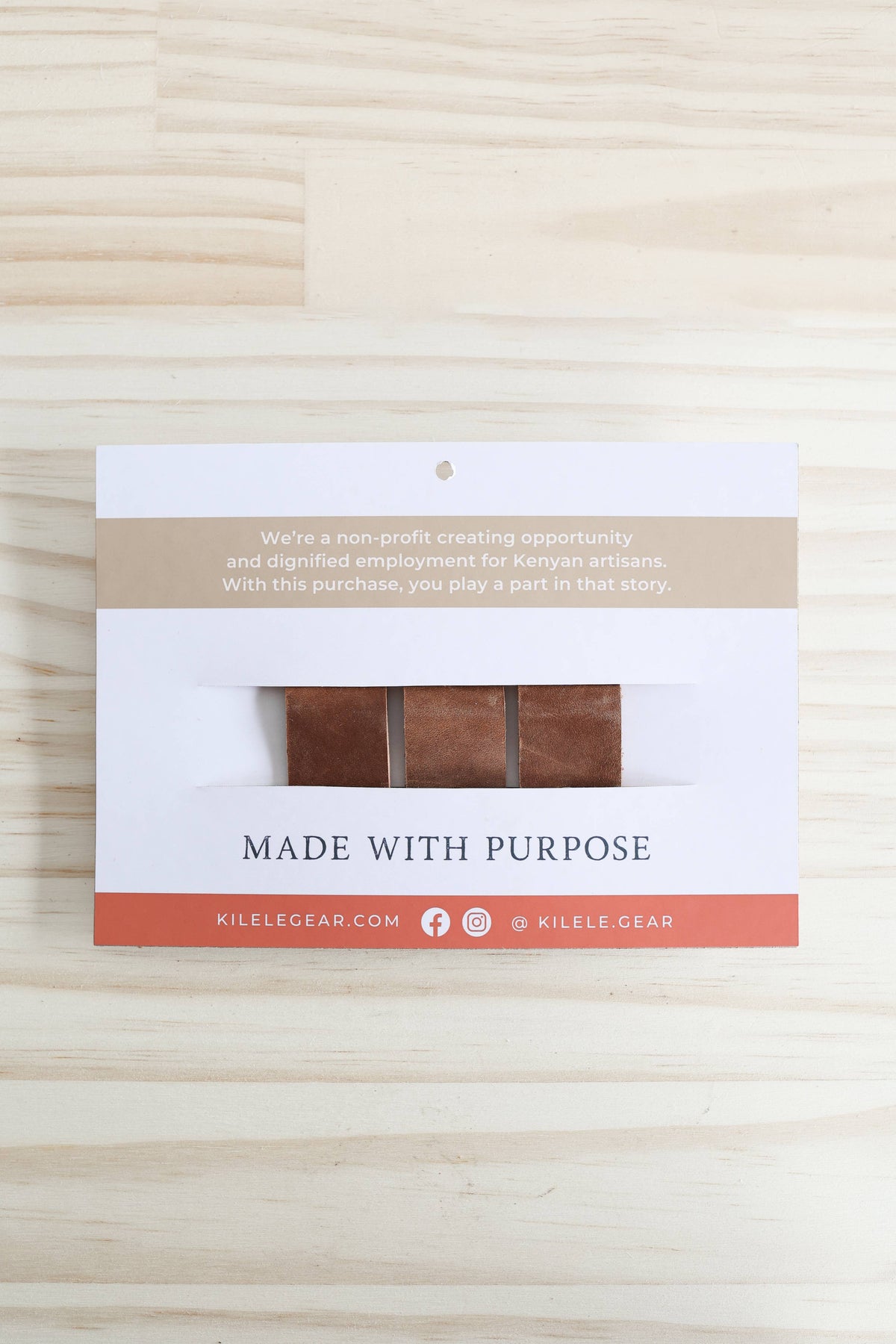 Leather Cord Keepers: Espresso