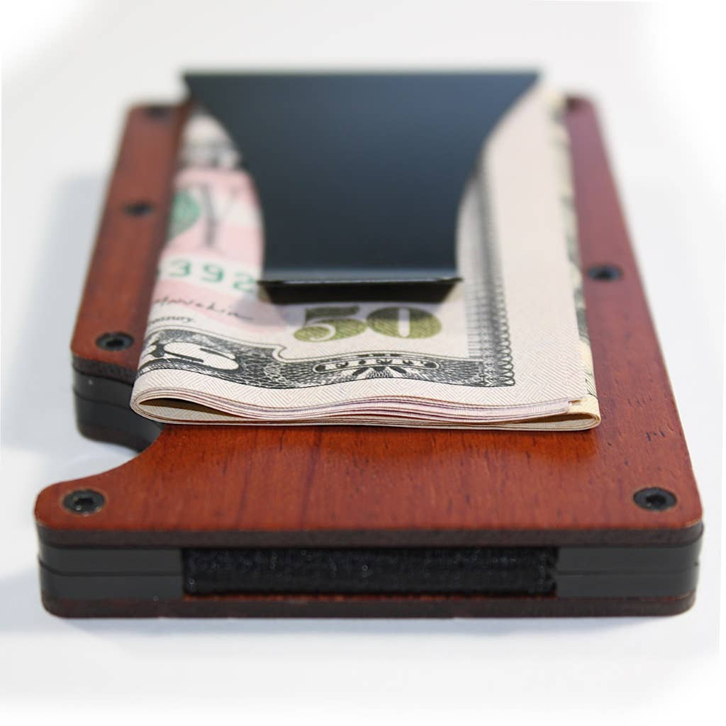 Wooden Minimalist Wallet: Natural Bamboo
