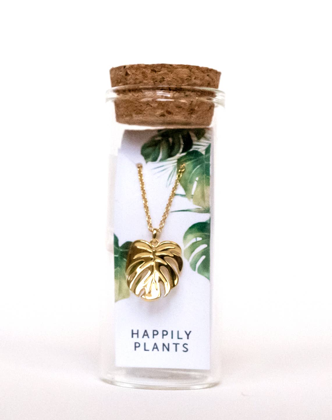 Monstera Deliciosa Necklace Gold & White Gold: White Gold Plated