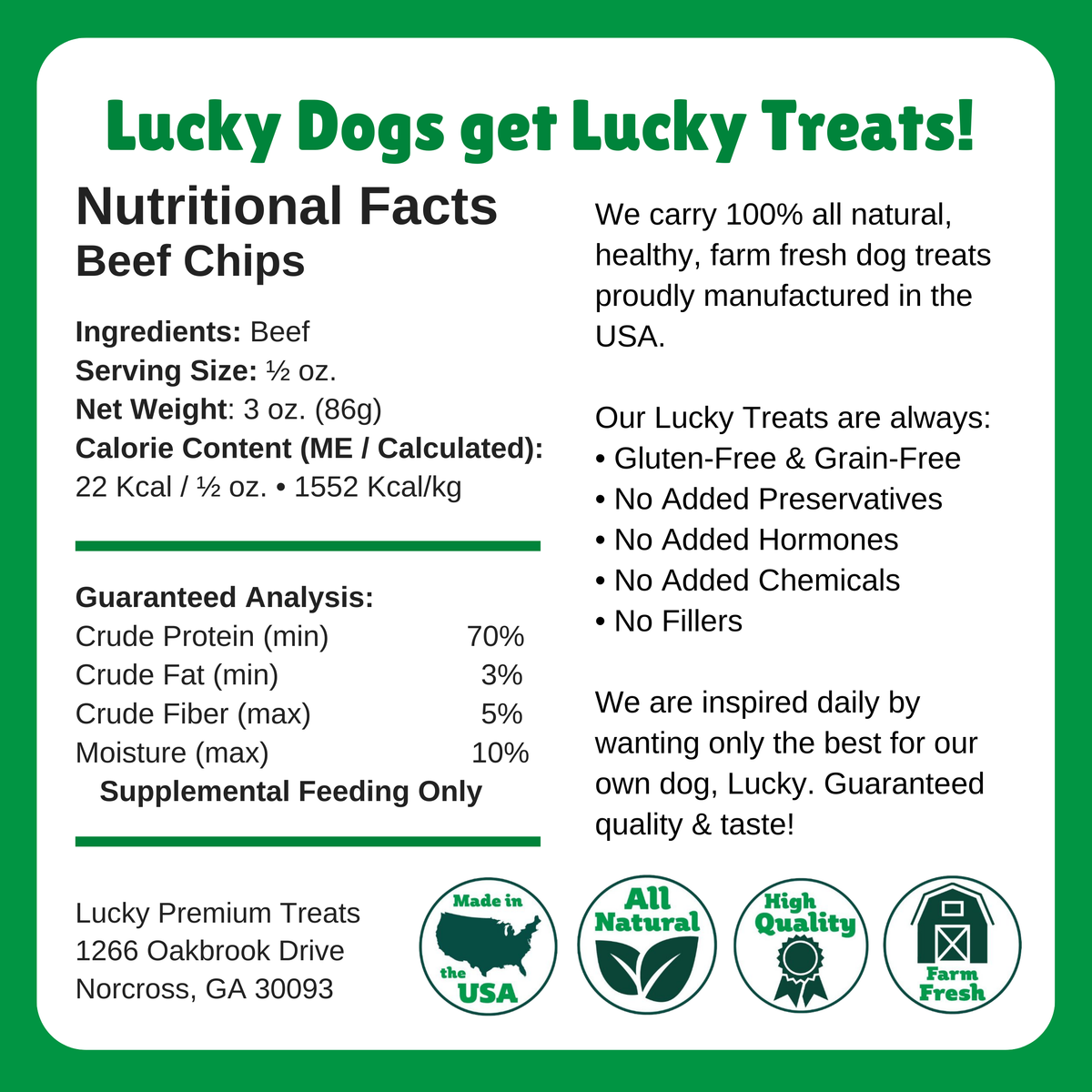 WILDLAND BEEF CHIPS - Premium Dog Treat