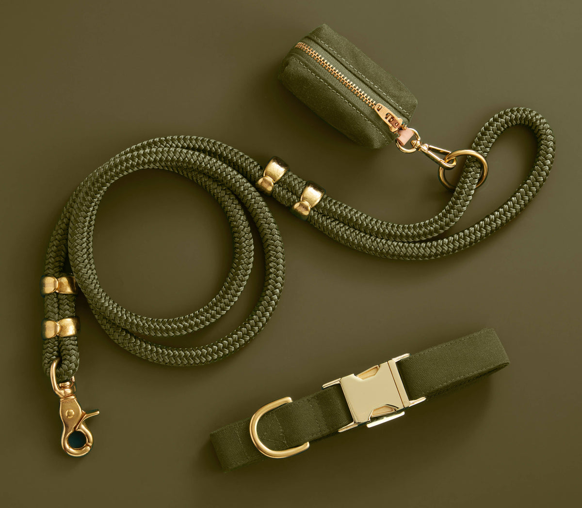 Olive Waxed Canvas Waste Bag Dispenser