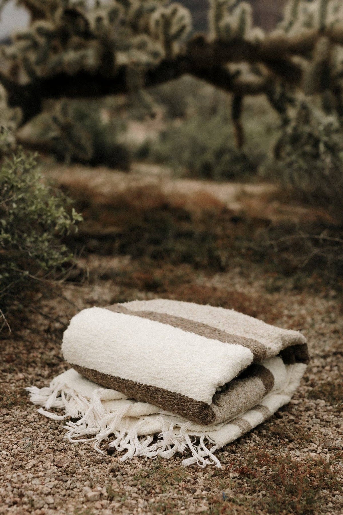 Sandstone Lines Handwoven Blanket