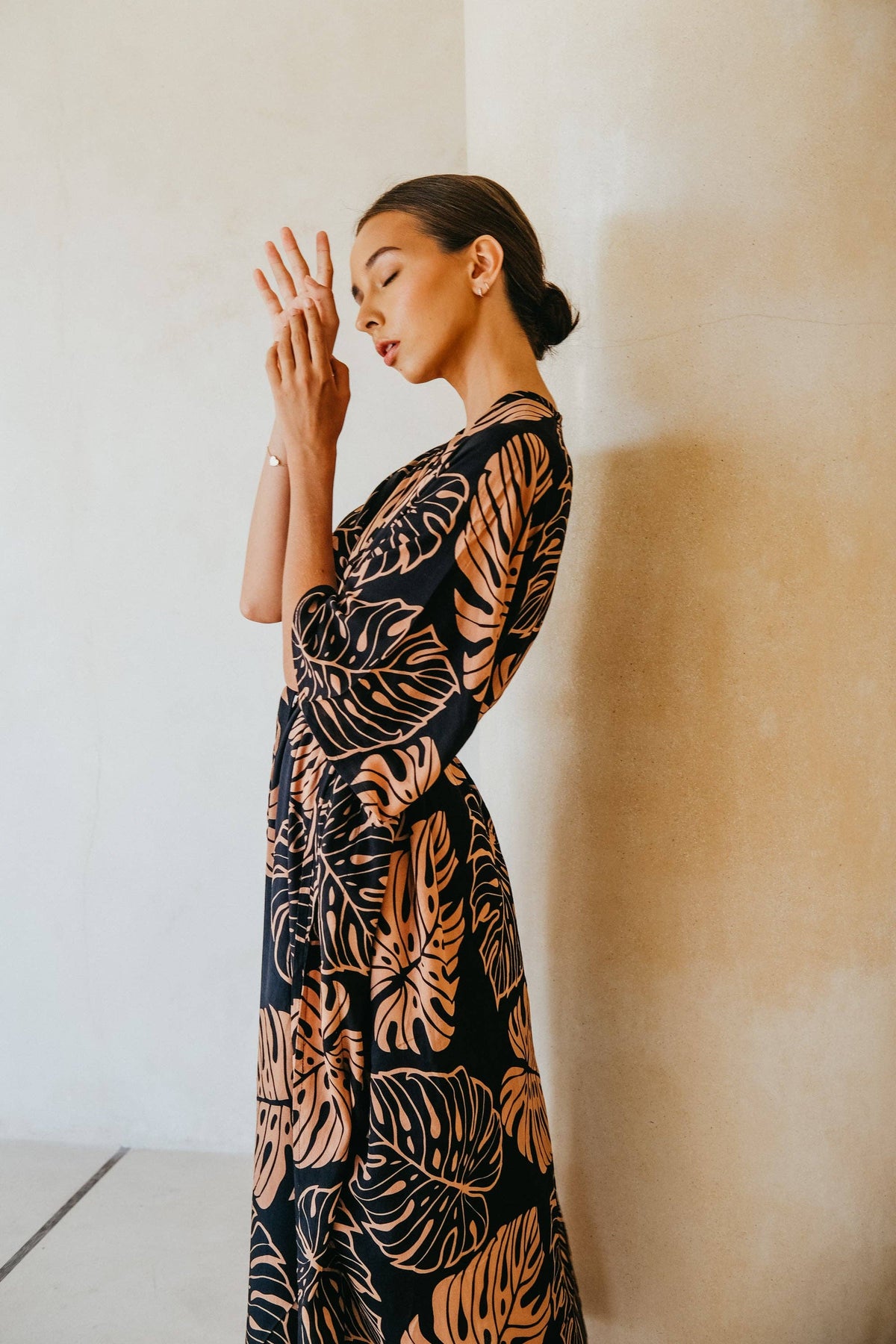 Tropical Palm Leaf Kimono
