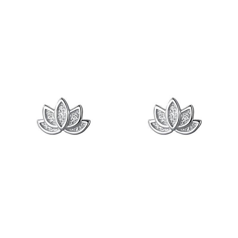 Lotus Flower Stud Earrings