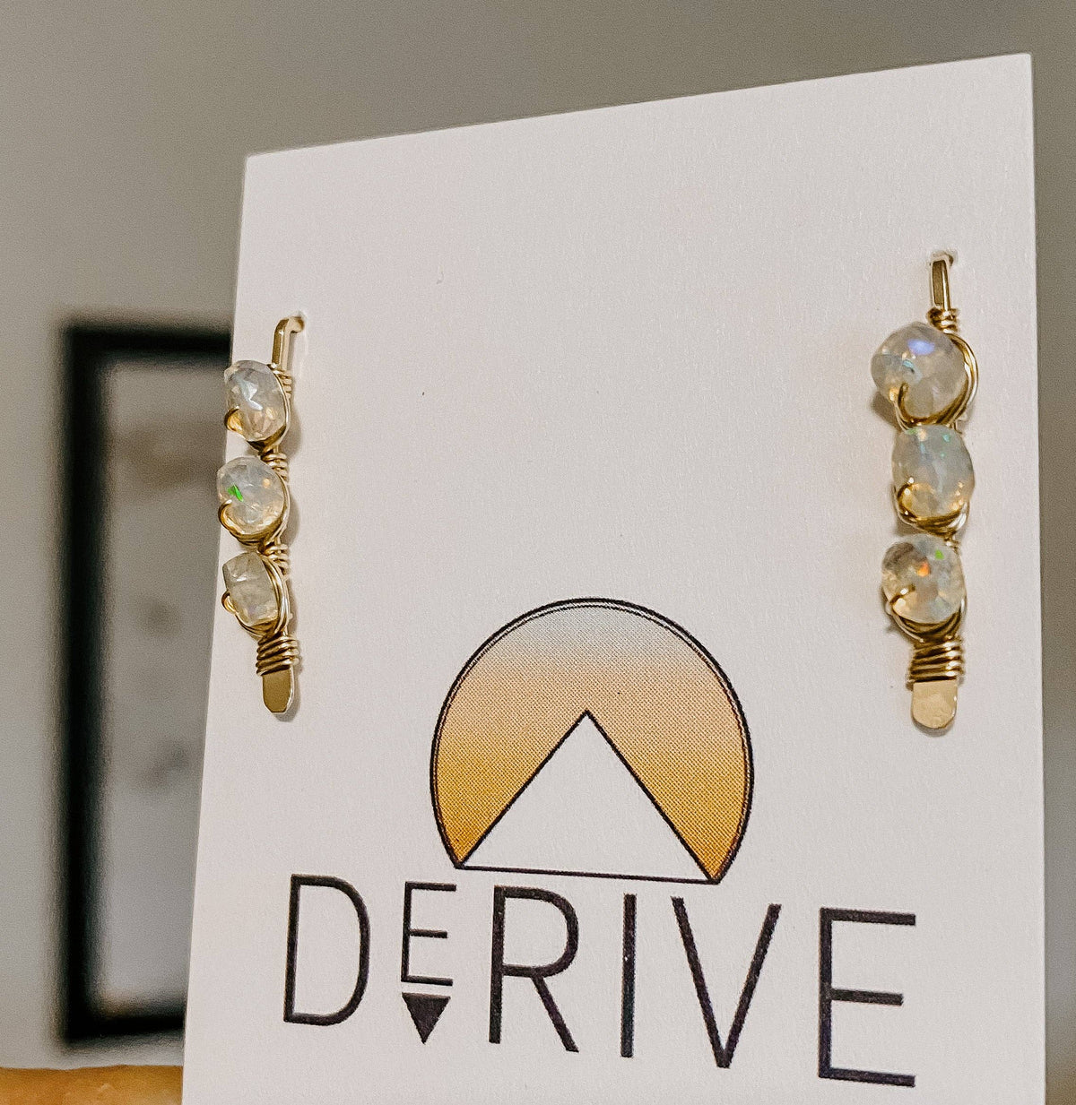 Opal Ear Climbers: 14k Gold Fill