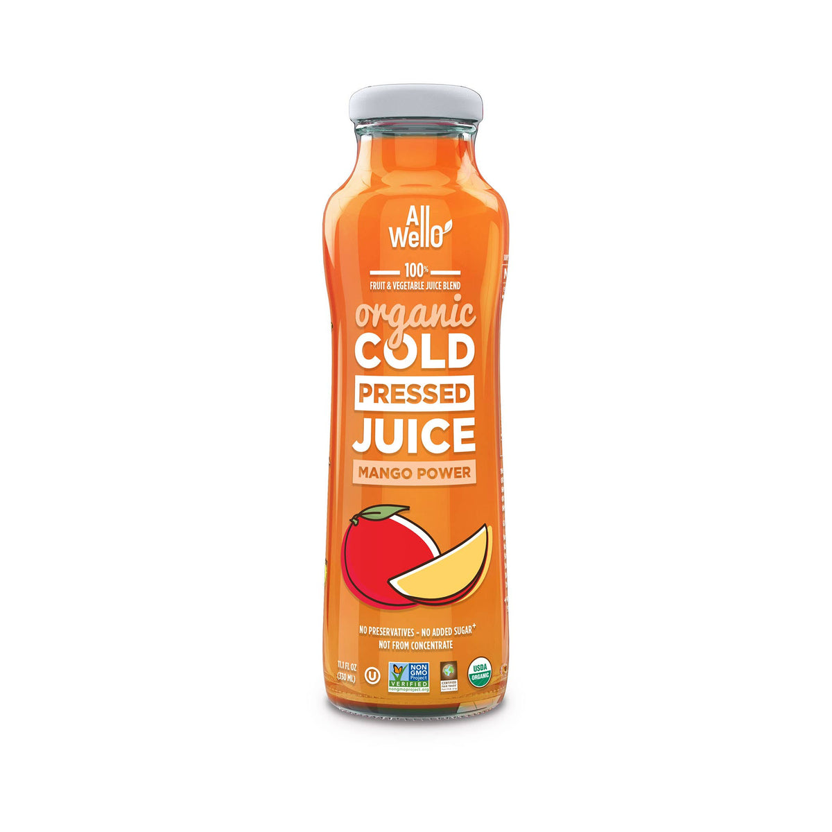 Refreshing Organic Mango Power Cold-Pressed Juice
