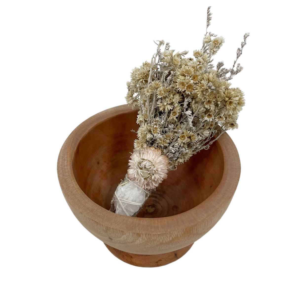 Autumn Equinox Smudge Wand with Quartz Crystal