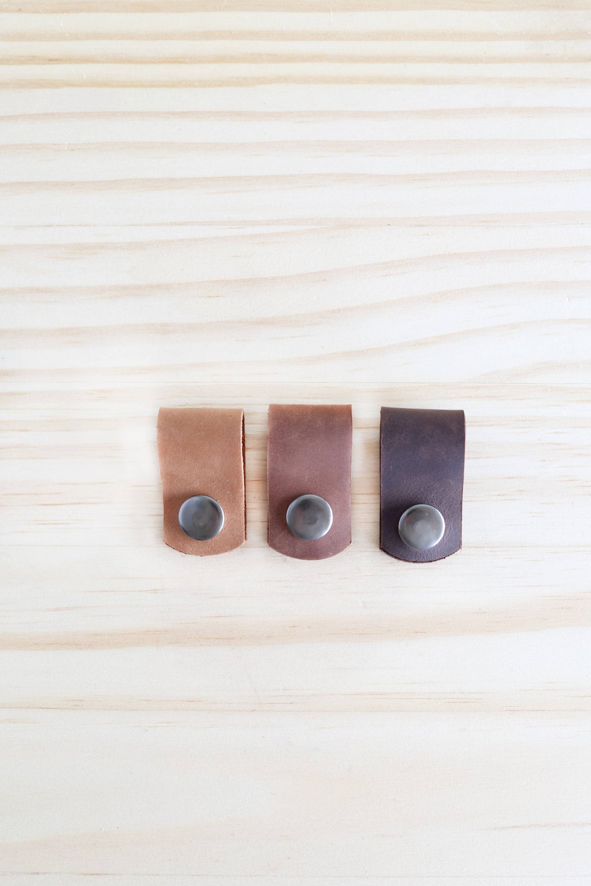 Leather Cord Keepers: Espresso