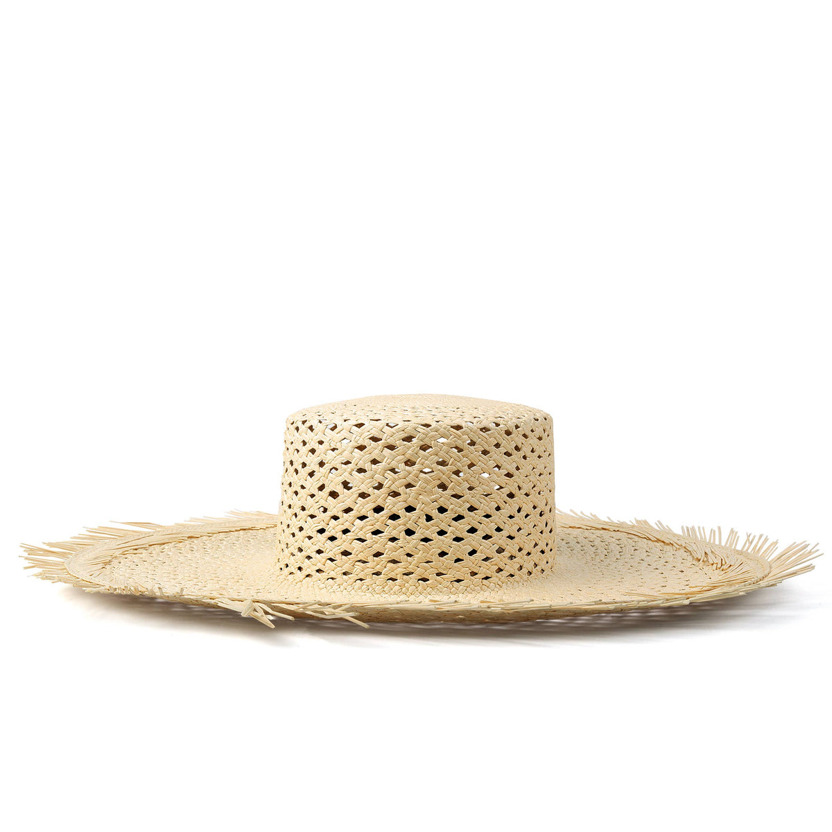 Brisa - Handmade Patterned Beach Straw Hat: One size fits most women