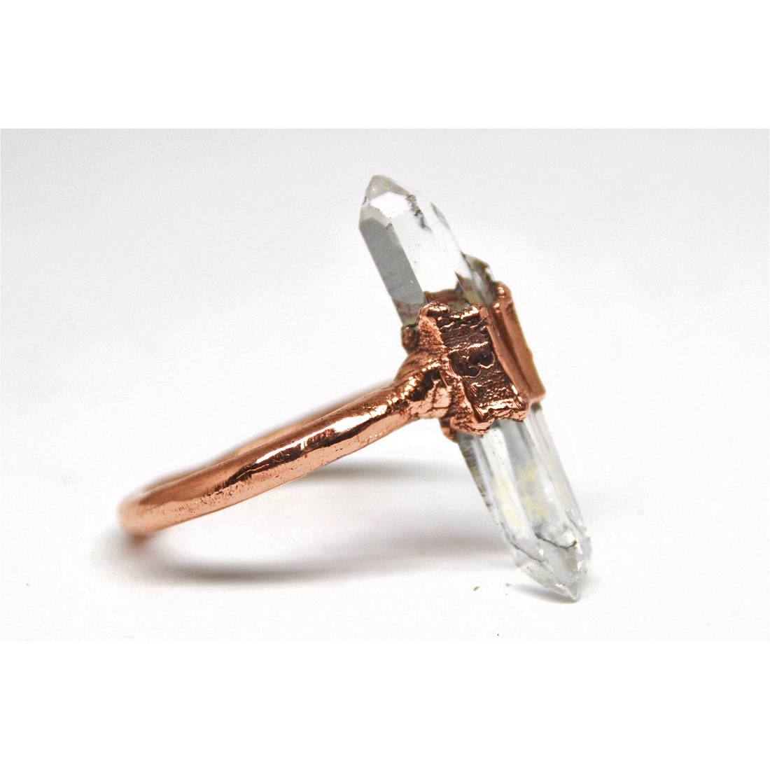 Raw Clear Quartz Point Ring
