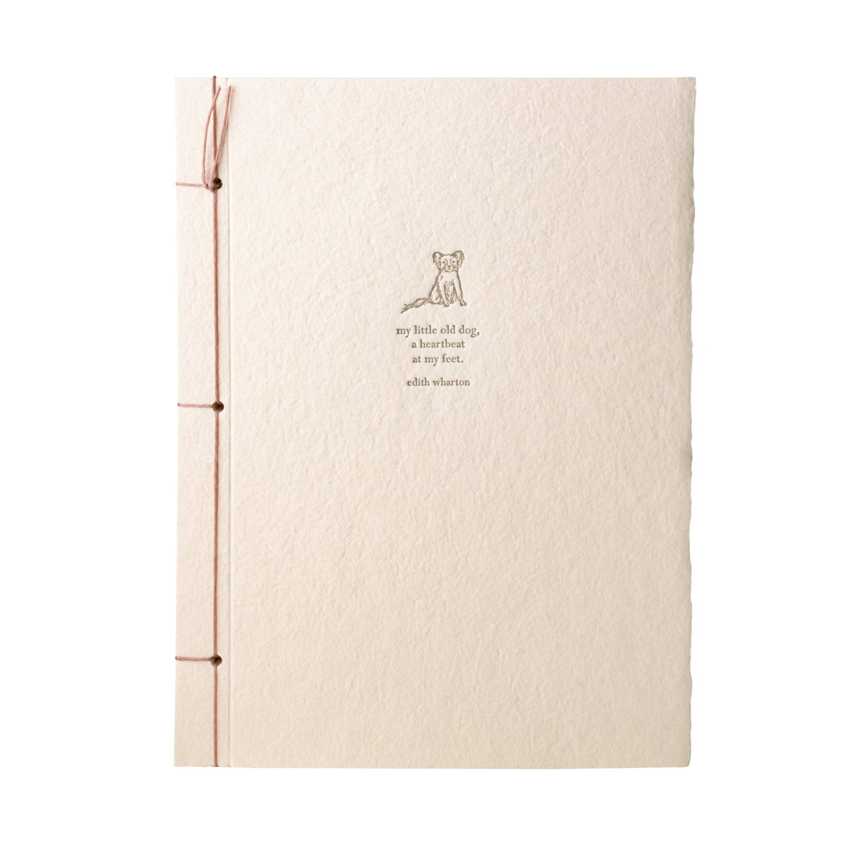 "My Little Old Dog, a Heartbeat at My Feet" Handmade Paper Inspirational Journal