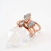 Raw Rainbow Moonstone Copper Ring