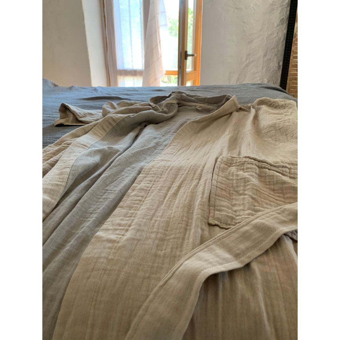 Muslin Hooded Robe