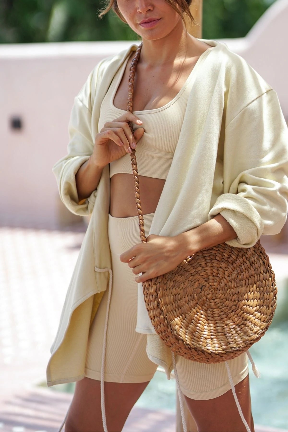 Classic Rattan Circle Bag