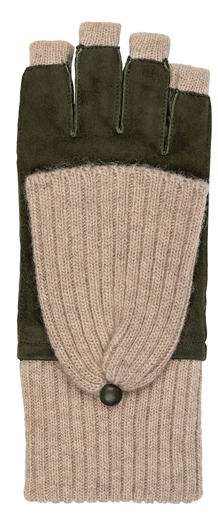 Gloves: Suede & leather Cashmere pop top