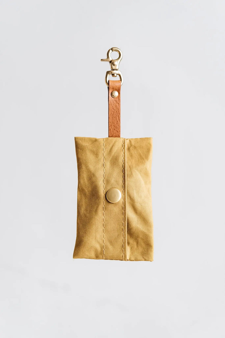 Tuscan Leather & Canvas Dog Poop Bag Holder - Various Colors