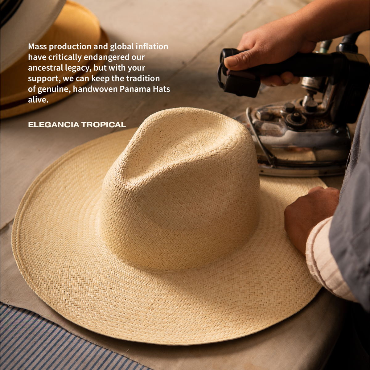 Playa Black -  Long Brim Loose Summer Straw Hat: 10cm / One size fits most kids