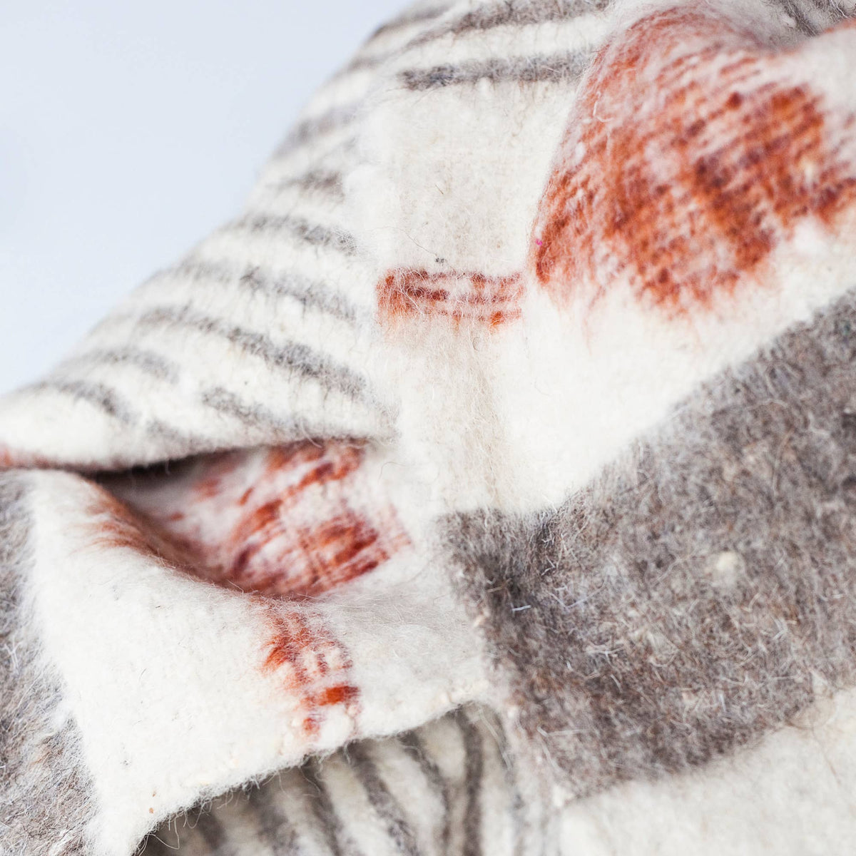Artisan Guatemalan Throws-Grey/Cayenne