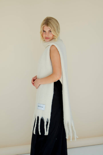 The Reykjavik Scarf - 100% Recycled - Rice White