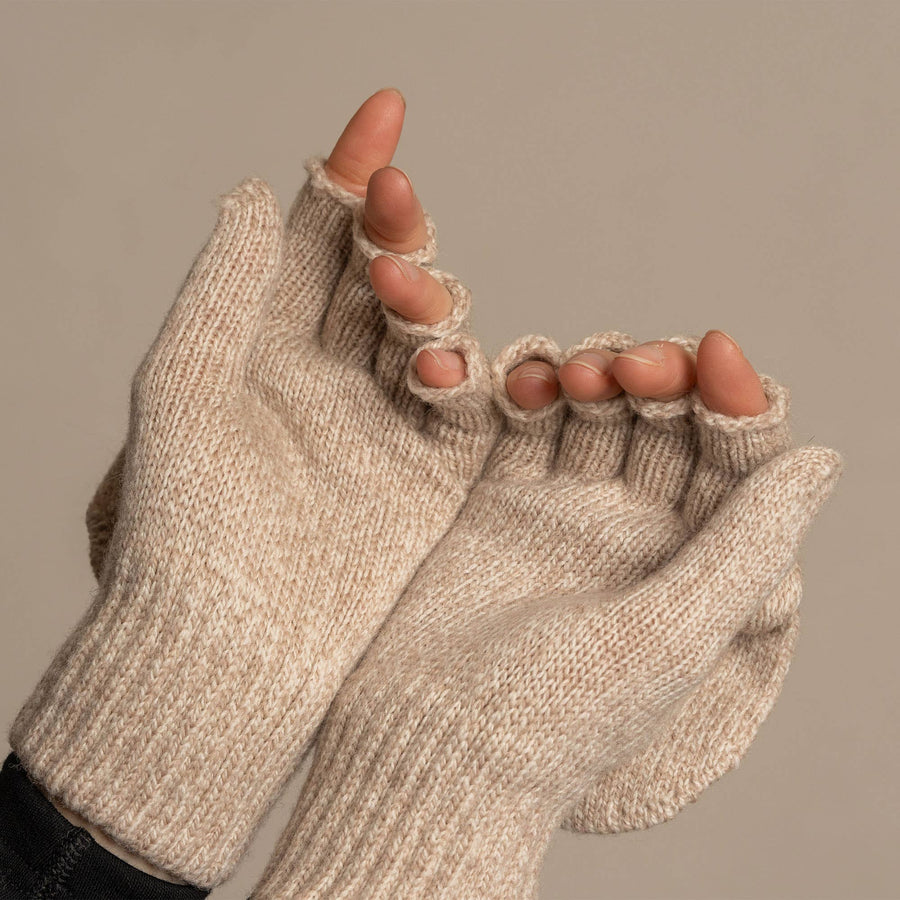 Women's Convertible Gloves Knitted Merino: Dark gray / One Size