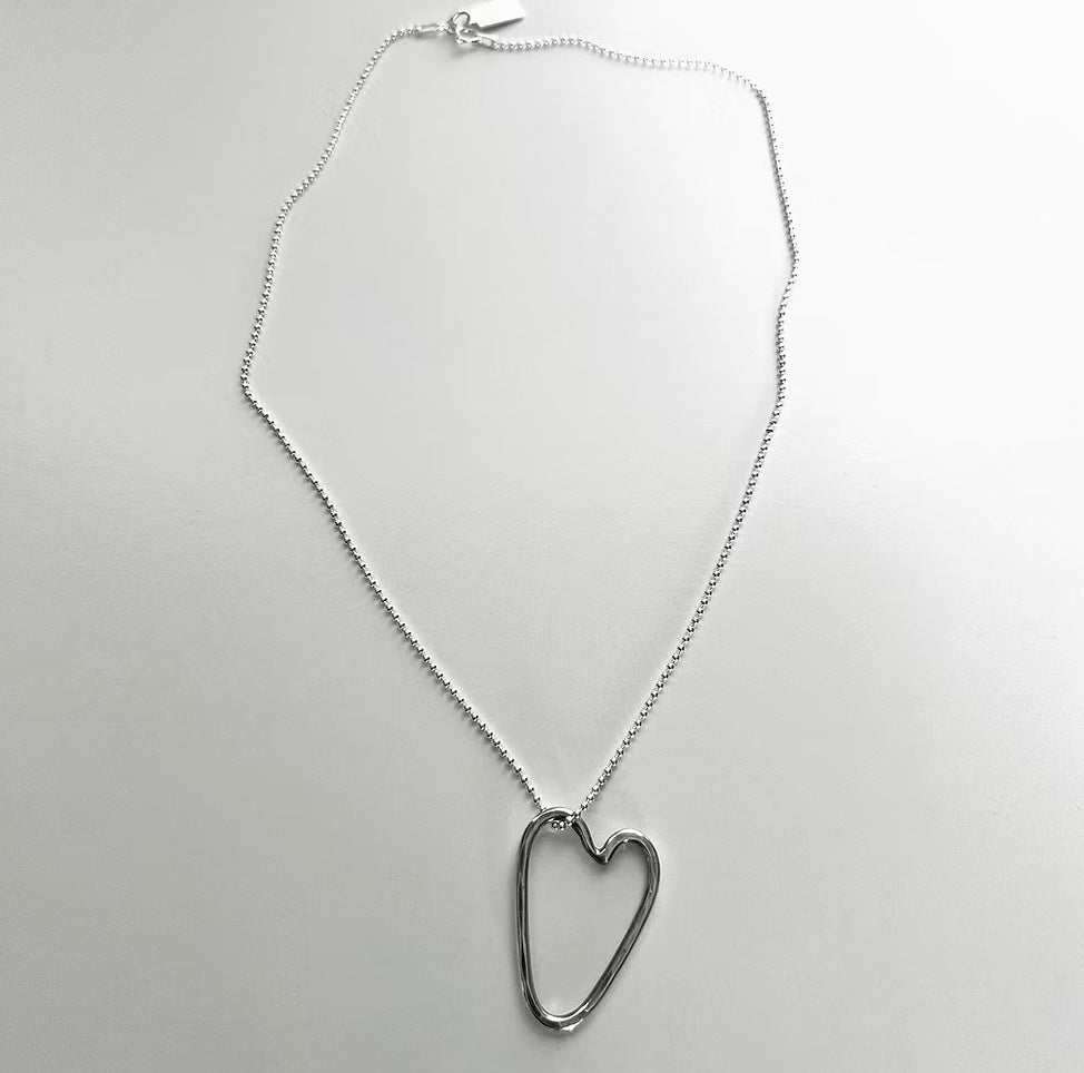 Elemental Heart Necklace Sterling Silver