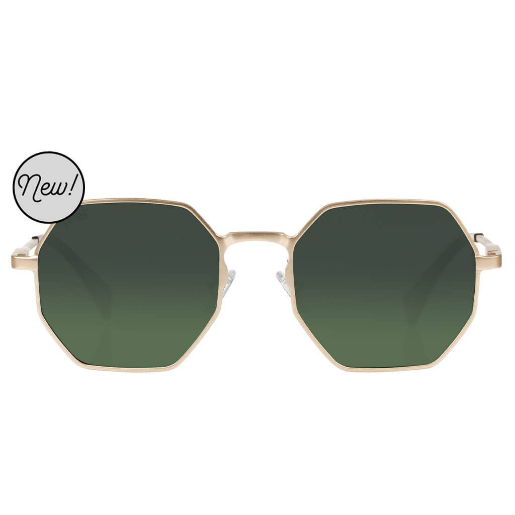 Caldera Aluminum: Gold // Green Polarized Lens