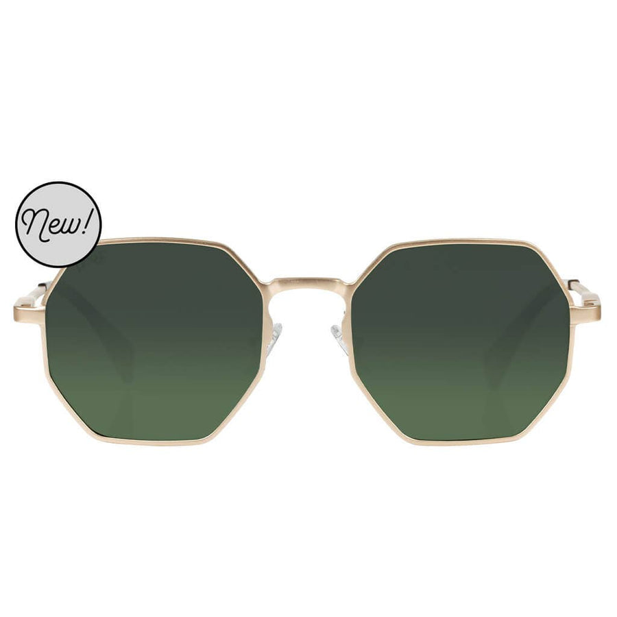 Caldera Aluminum: Gold // Green Polarized Lens