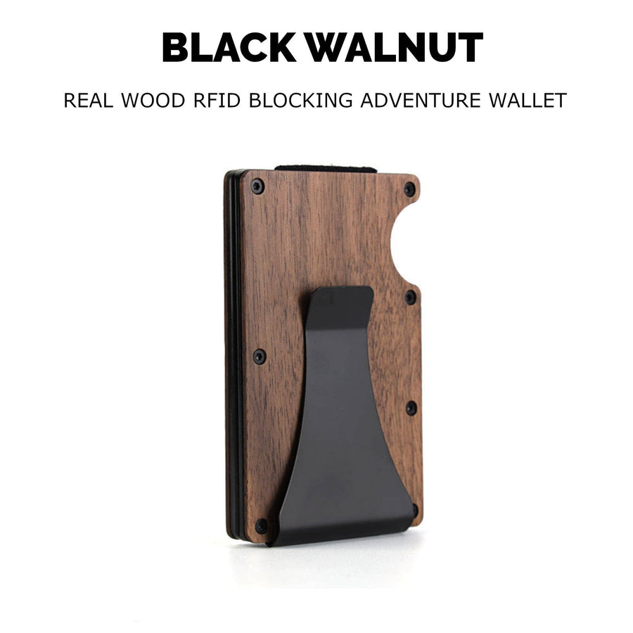 Wooden Minimalist Wallet: Natural Bamboo