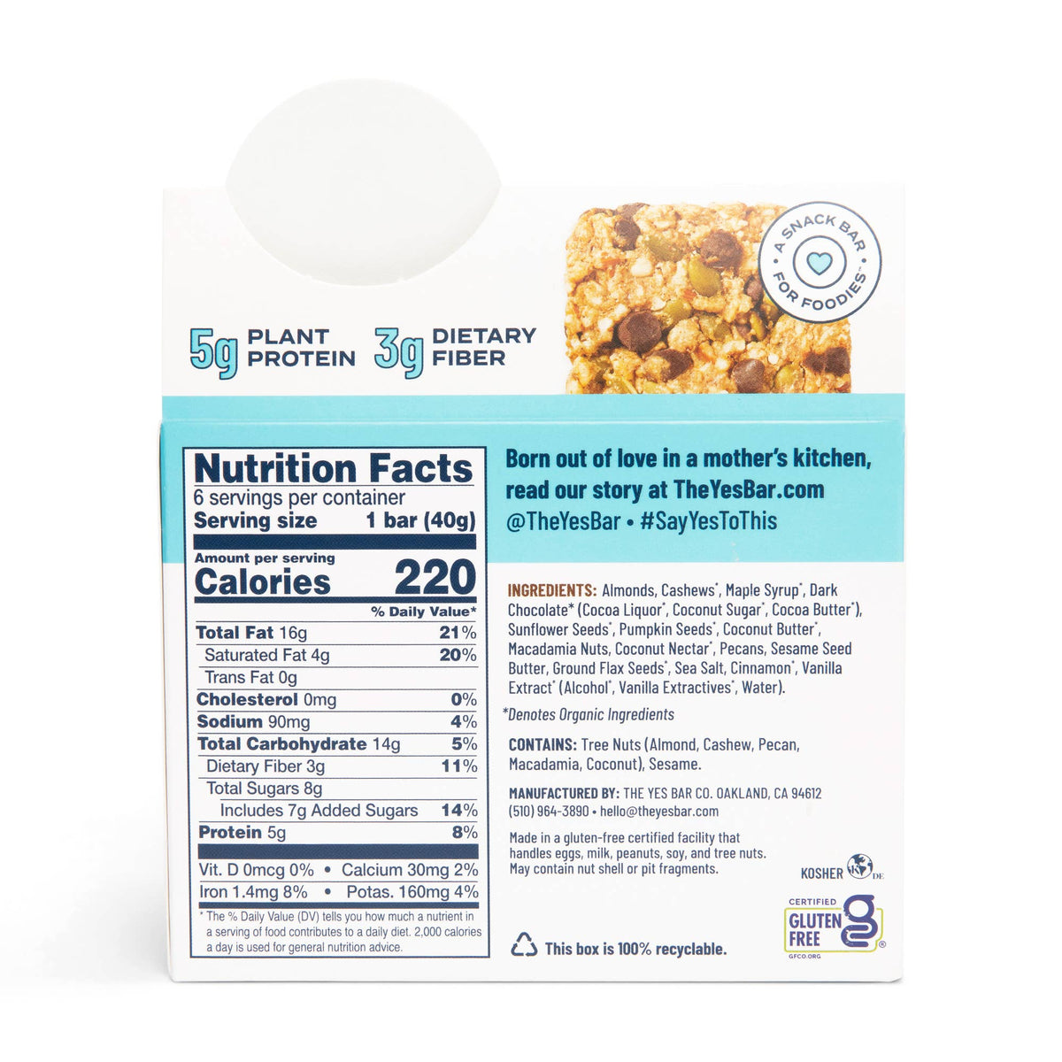 Dark Chocolate Chip - Premium Real Food Snack Bar