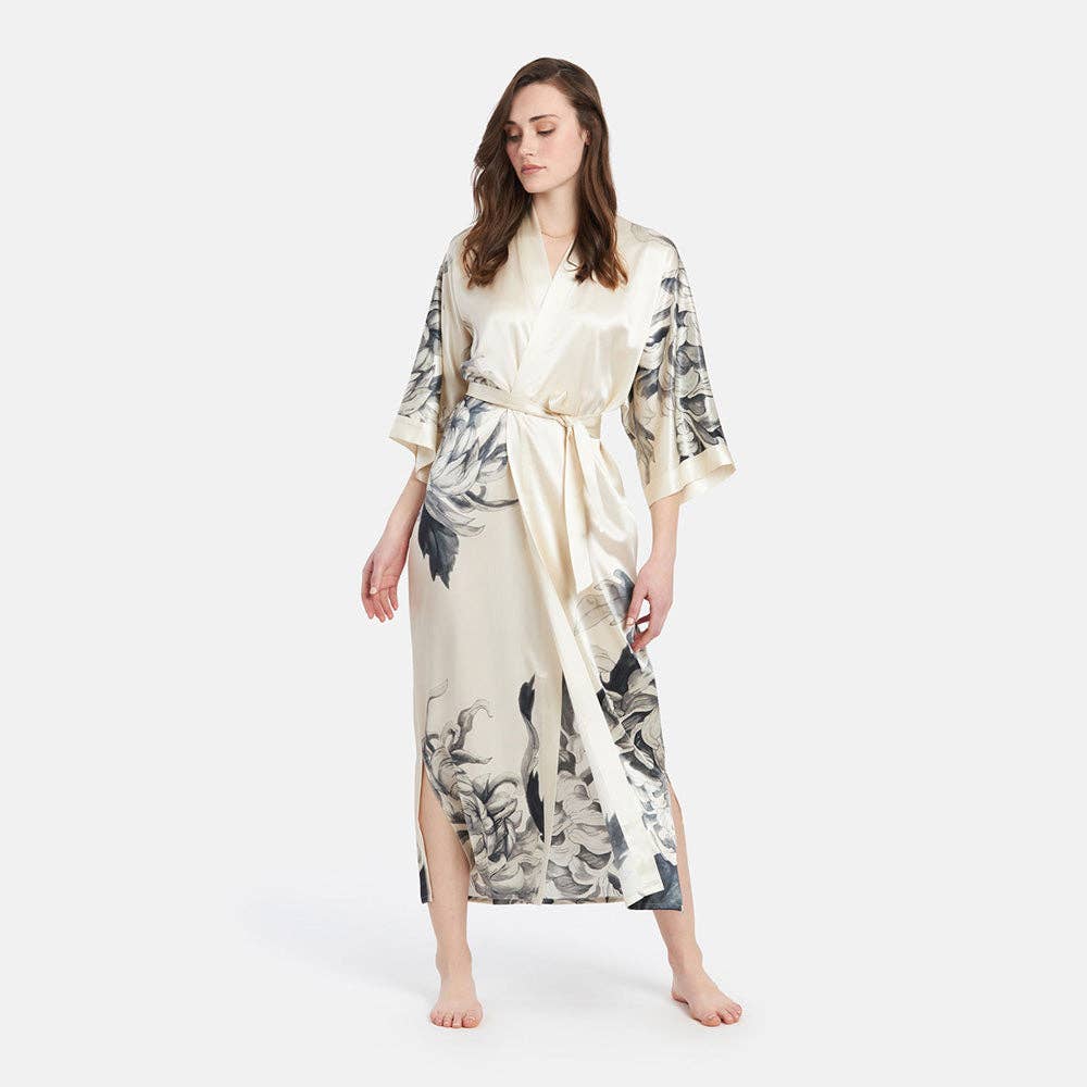 Washable Silk Kimono -Willow