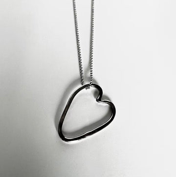 Elemental Heart Necklace Sterling Silver