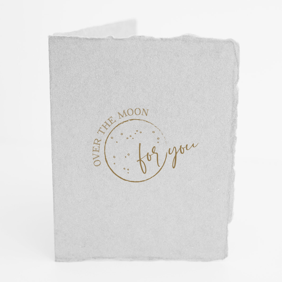"Over the moon for you" Love Anniversary Greeting Card