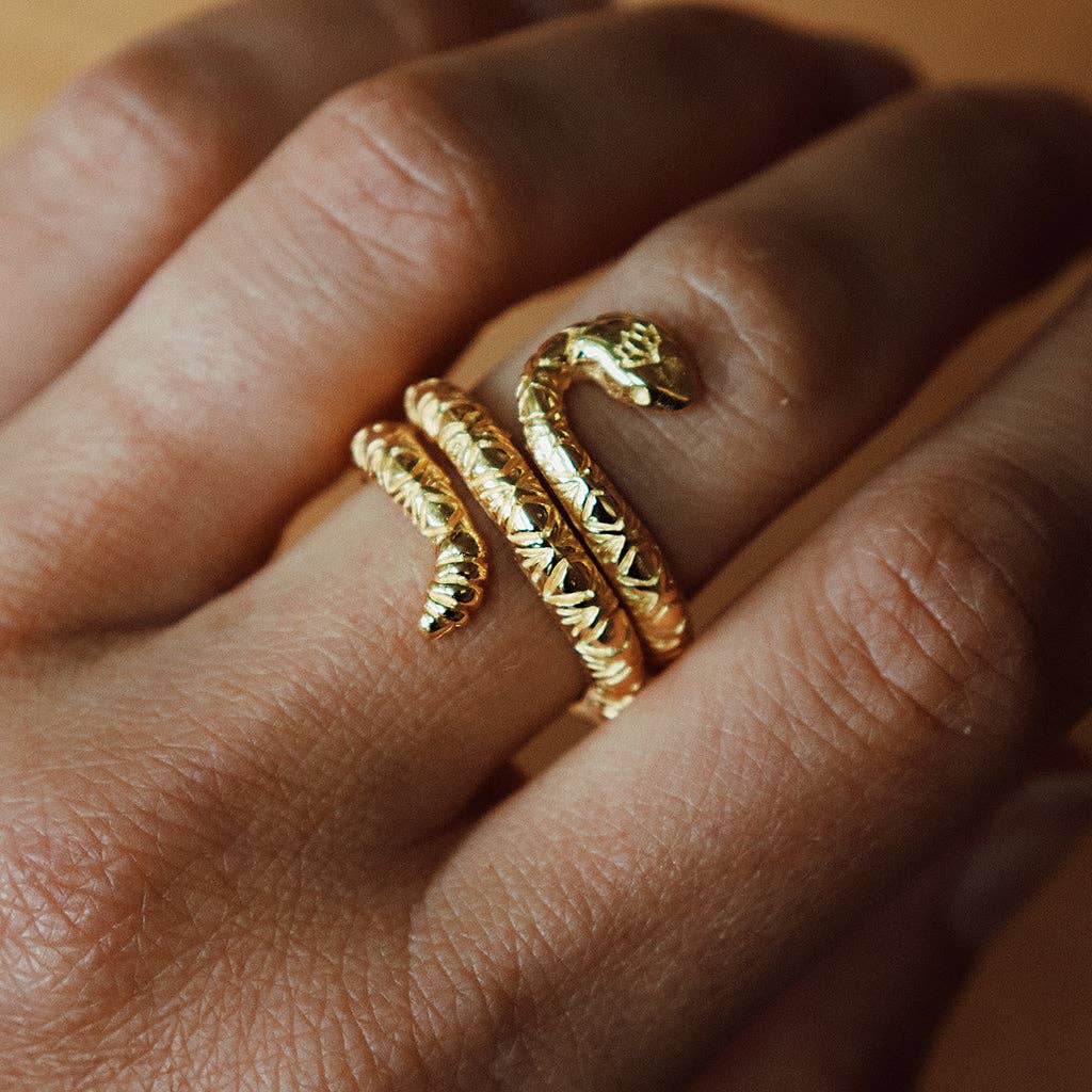 Rattlesnake Lotus Ring