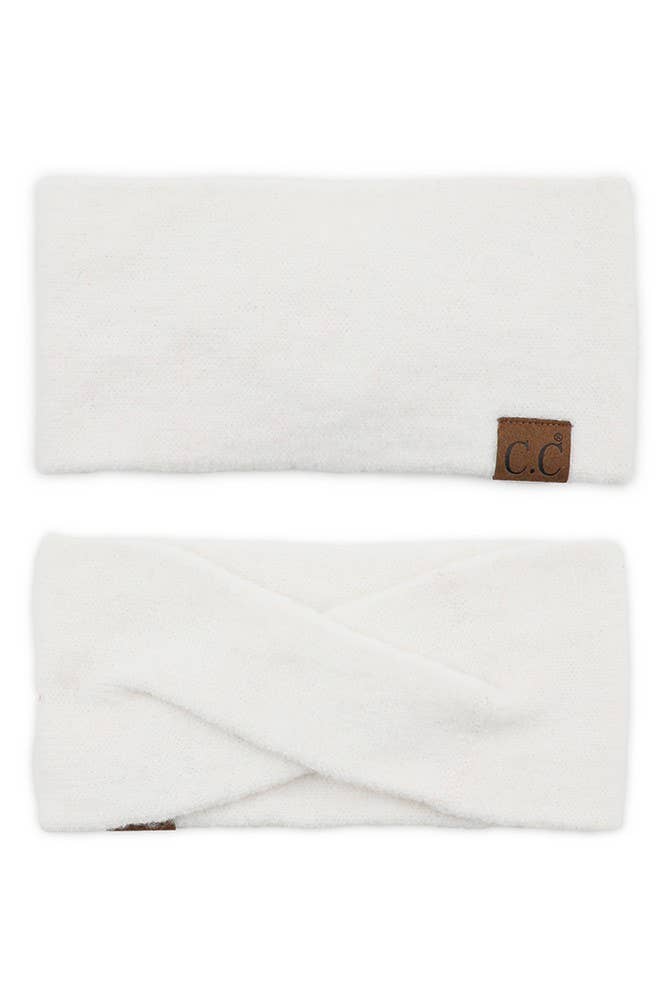Soft Recycled Fiber + Cashmere Headwrap / Earwarmer : Ivory