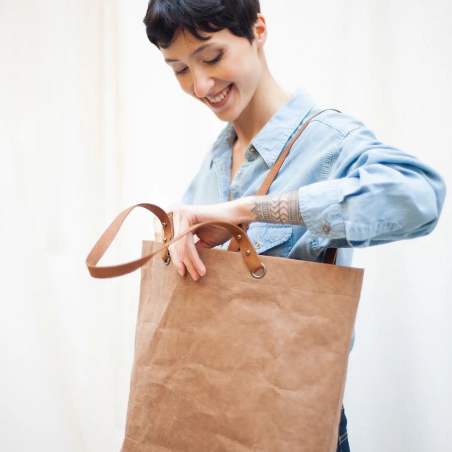 Eco-Chic Washable Paper & Linen Tote